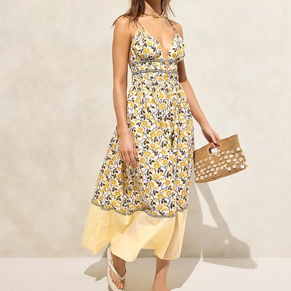 JCrew Yellow Maxi Dress